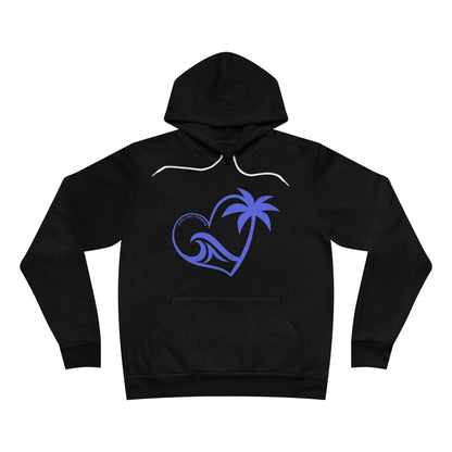 Heart Palm Wave Hawaii Women's Unisex Hoodie Sweatshirt