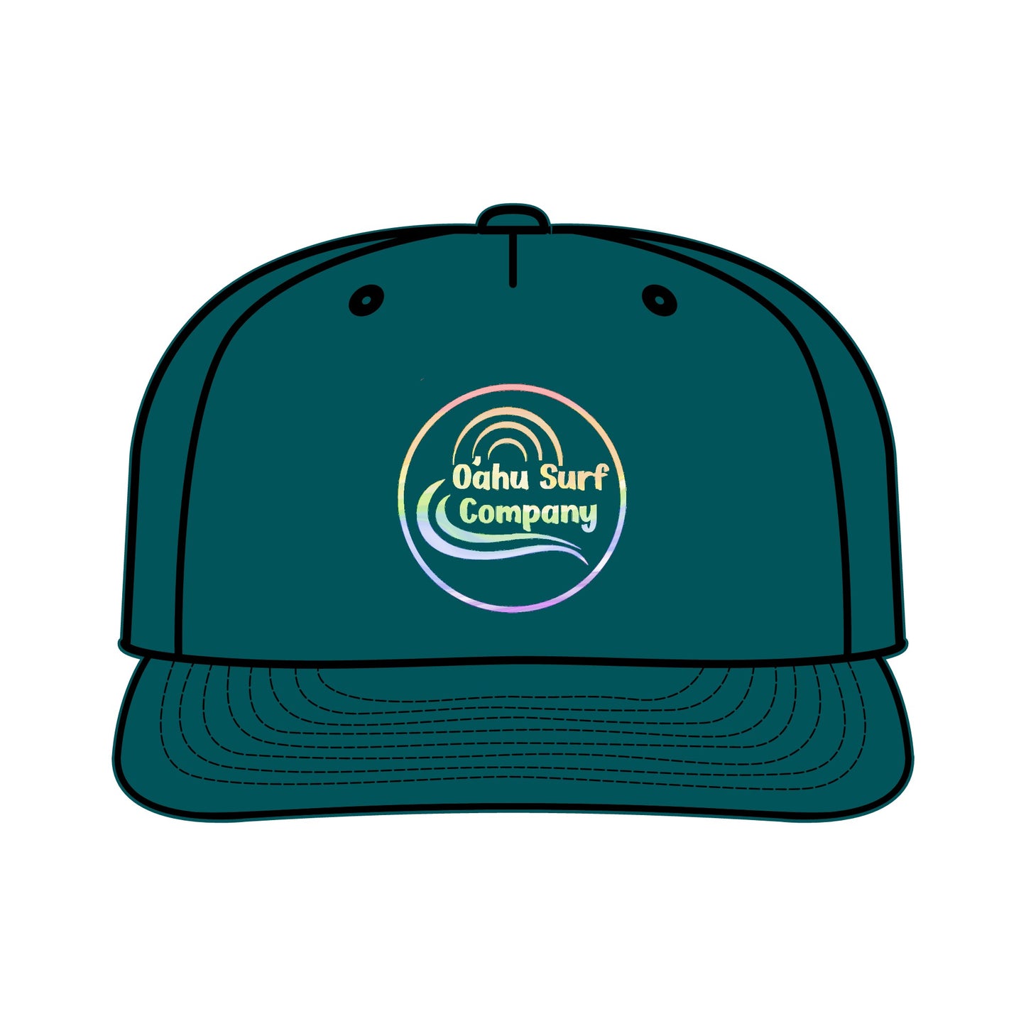 Lightweight Quick Dry Hat Rainbow Logo Surf Hat| O'ahu Surf Company Hawaii