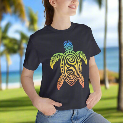 Rainbow Honu Hawaii Green Sea Turtle T-shirt - O'ahu Surf Company