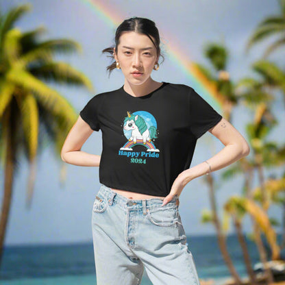 Happy Pride 2024 Flowy Cropped Tee