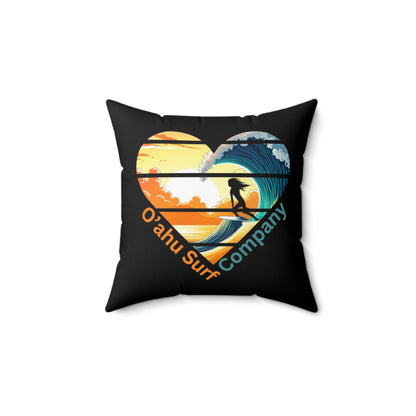 Hawaii Ocean Surfer Square Couch Pillow