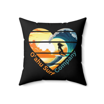 Hawaii Ocean Surfer Square Couch Pillow