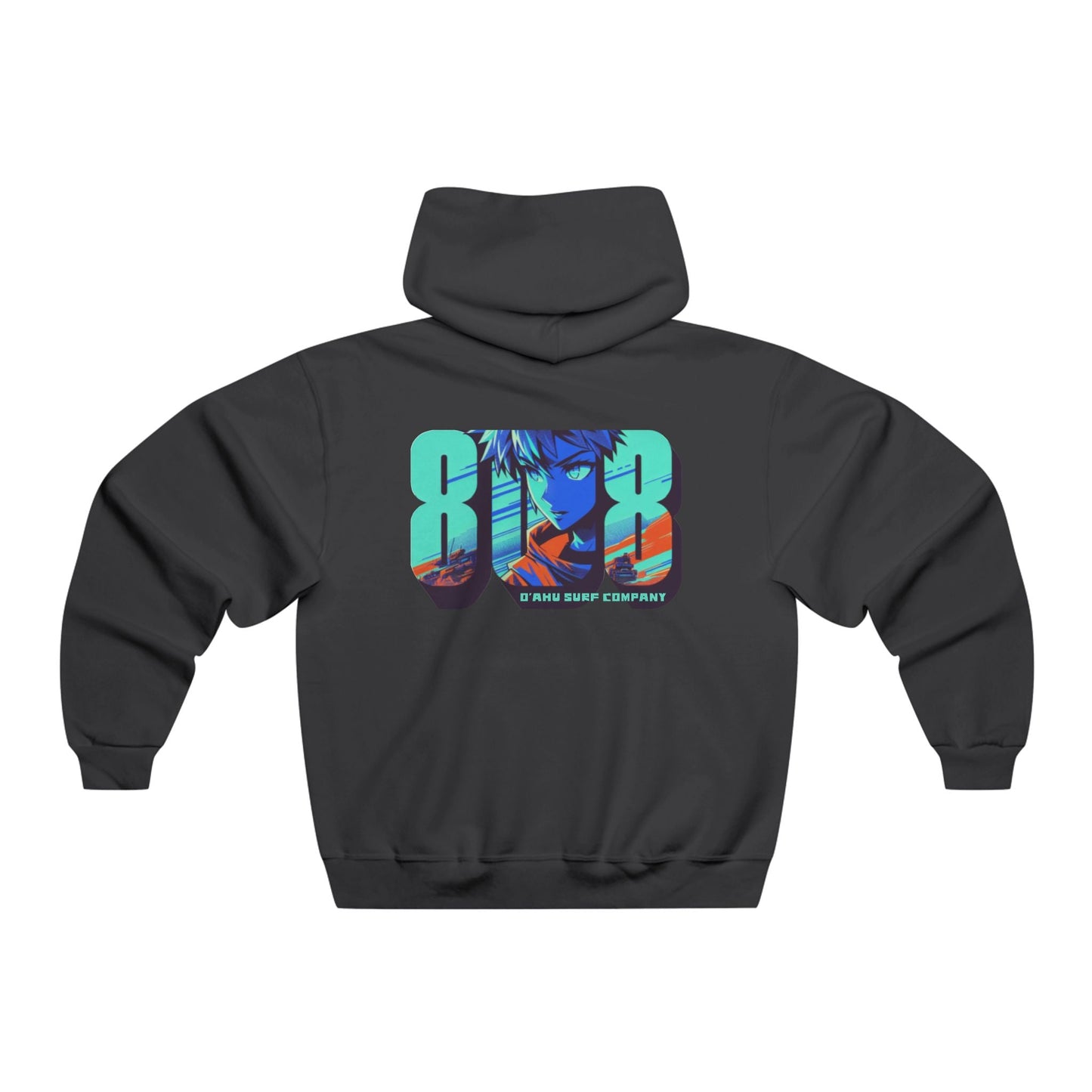 808 Hawaii Anime Vibes Men's Surf Hoodie Sweatshirt - O'ahu Surf Company