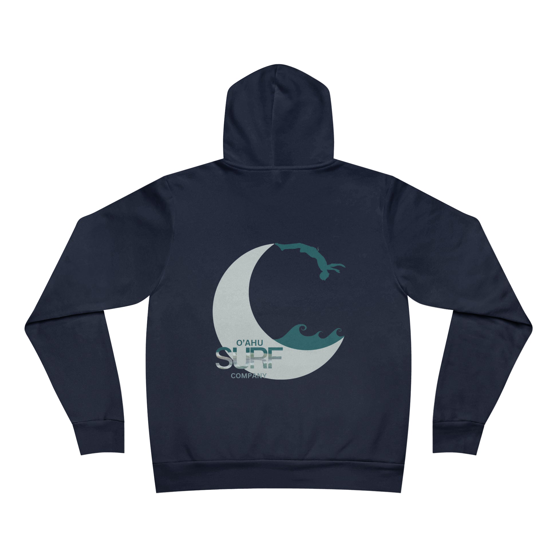 O'ahu Surf Company Surfer Backflip Cliff Dive Hoodie. Hawaii Surf Hoodie. Hawaii Surf Sweatshirt Navy.