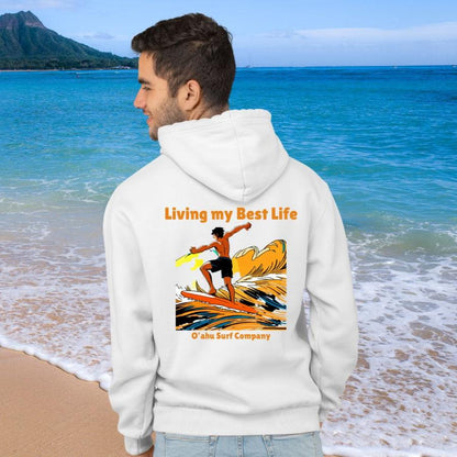 Anime Hoodie Living My Best Life Surfer Sweatshirt - O'ahu Surf Company