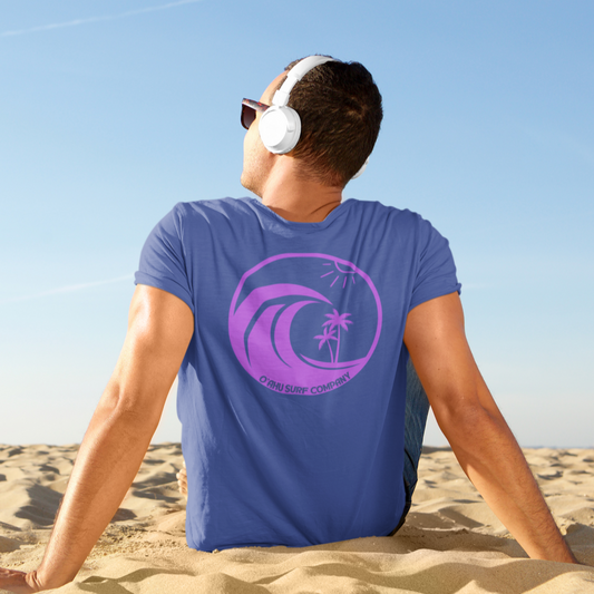 Hawaiian Island Ocean Wave Custom T-shirt