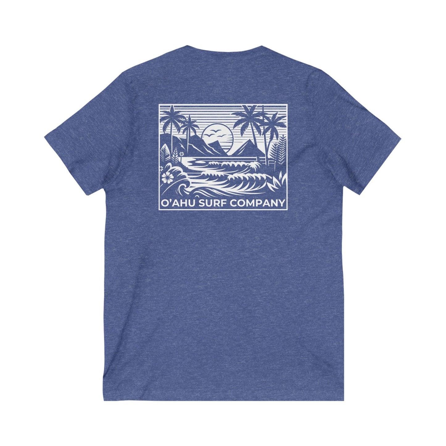 Beach Day Oahu V - Neck T-shirt - O'ahu Surf Company