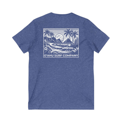 Beach Day Oahu V - Neck T-shirt - O'ahu Surf Company