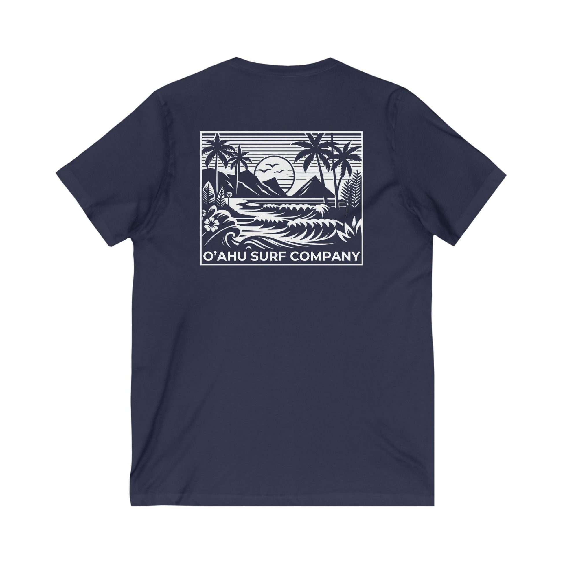 Beach Day Oahu V - Neck T-shirt - O'ahu Surf Company