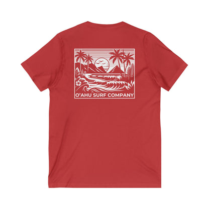 Beach Day Oahu V - Neck T-shirt - O'ahu Surf Company