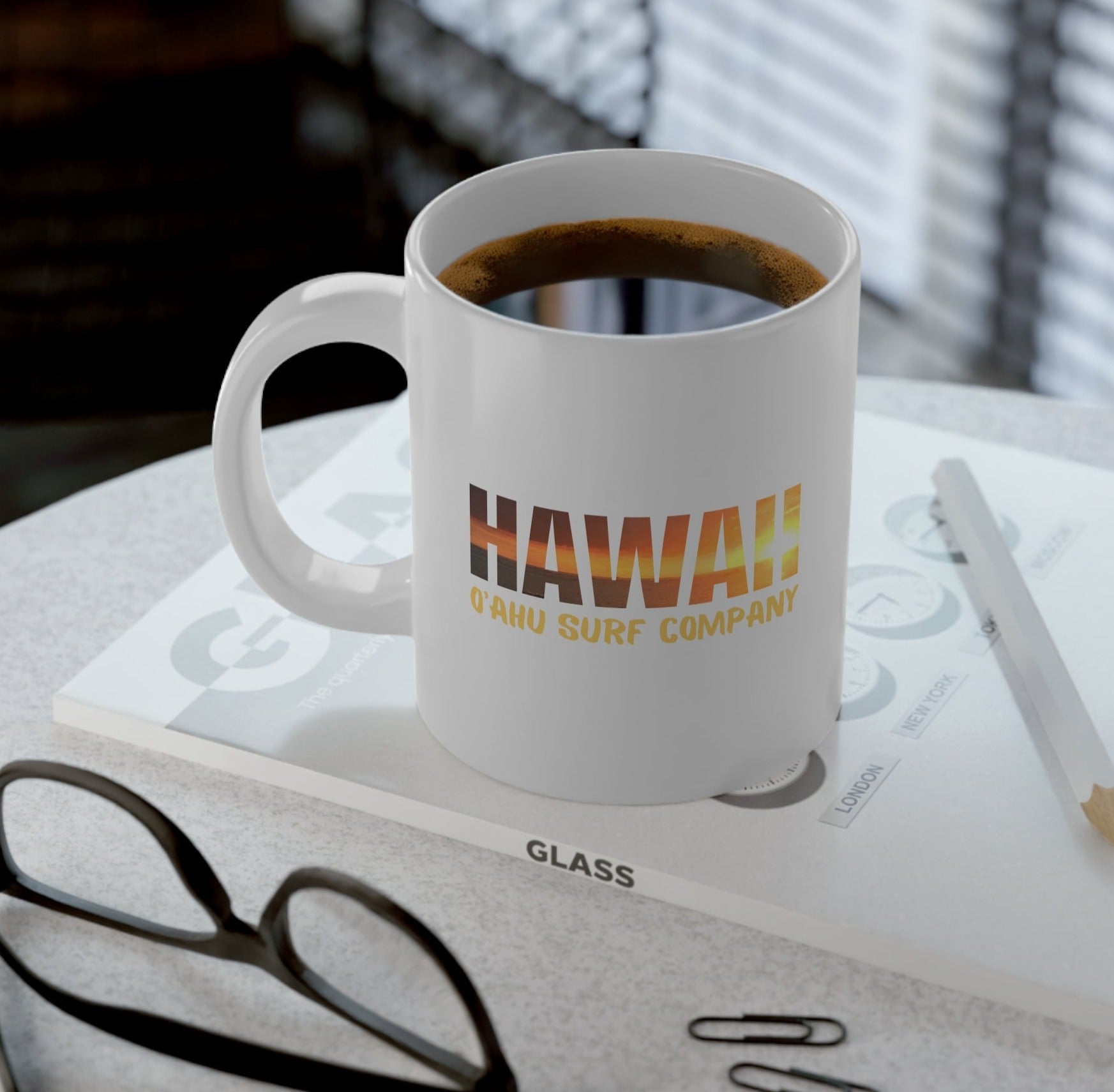 Beach House Coffee Mug, Jumbo 20oz Coastal Decor - O'ahu Surf Company