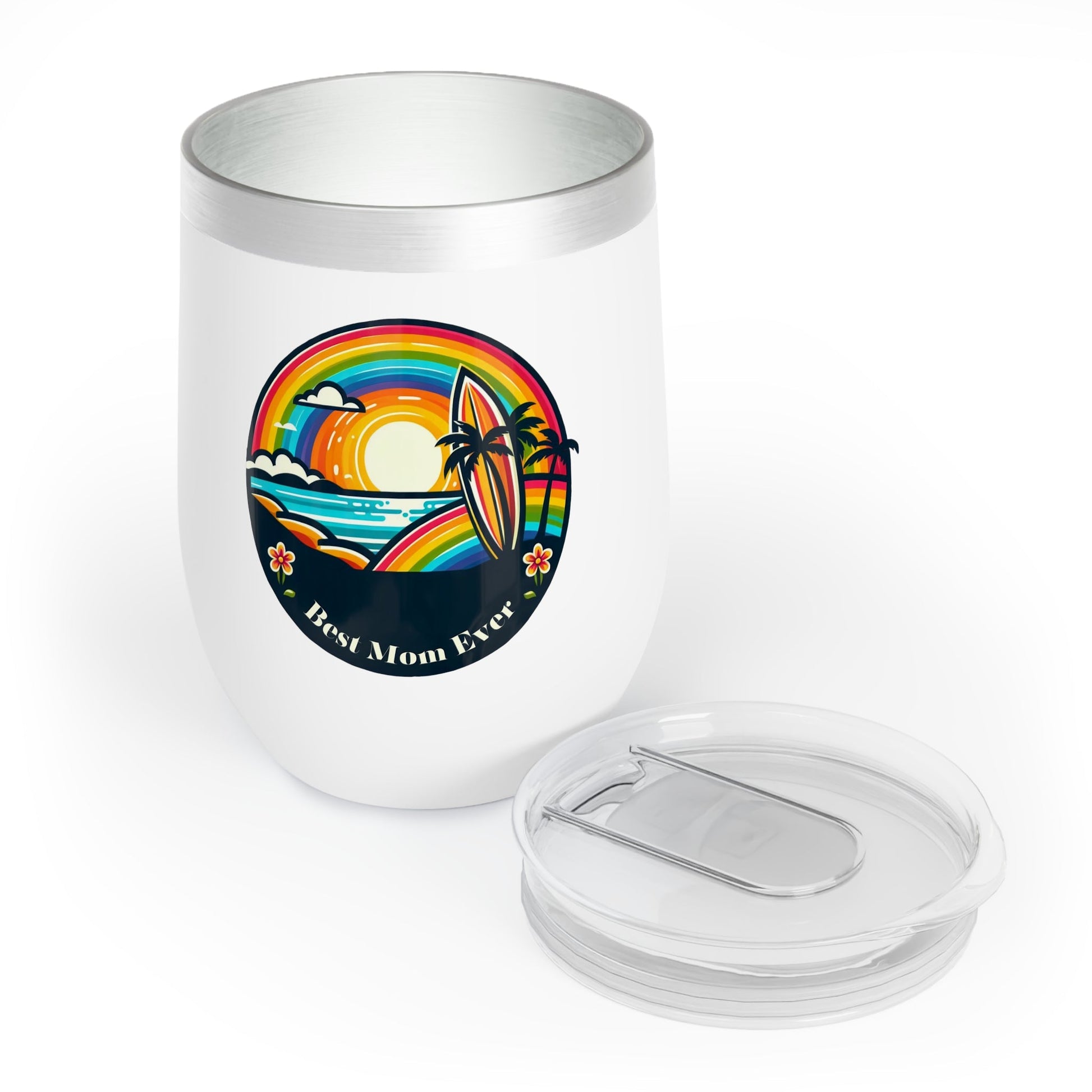 Best Mom Ever Island Rainbow Wine Tumbler - O'ahu Surf Company