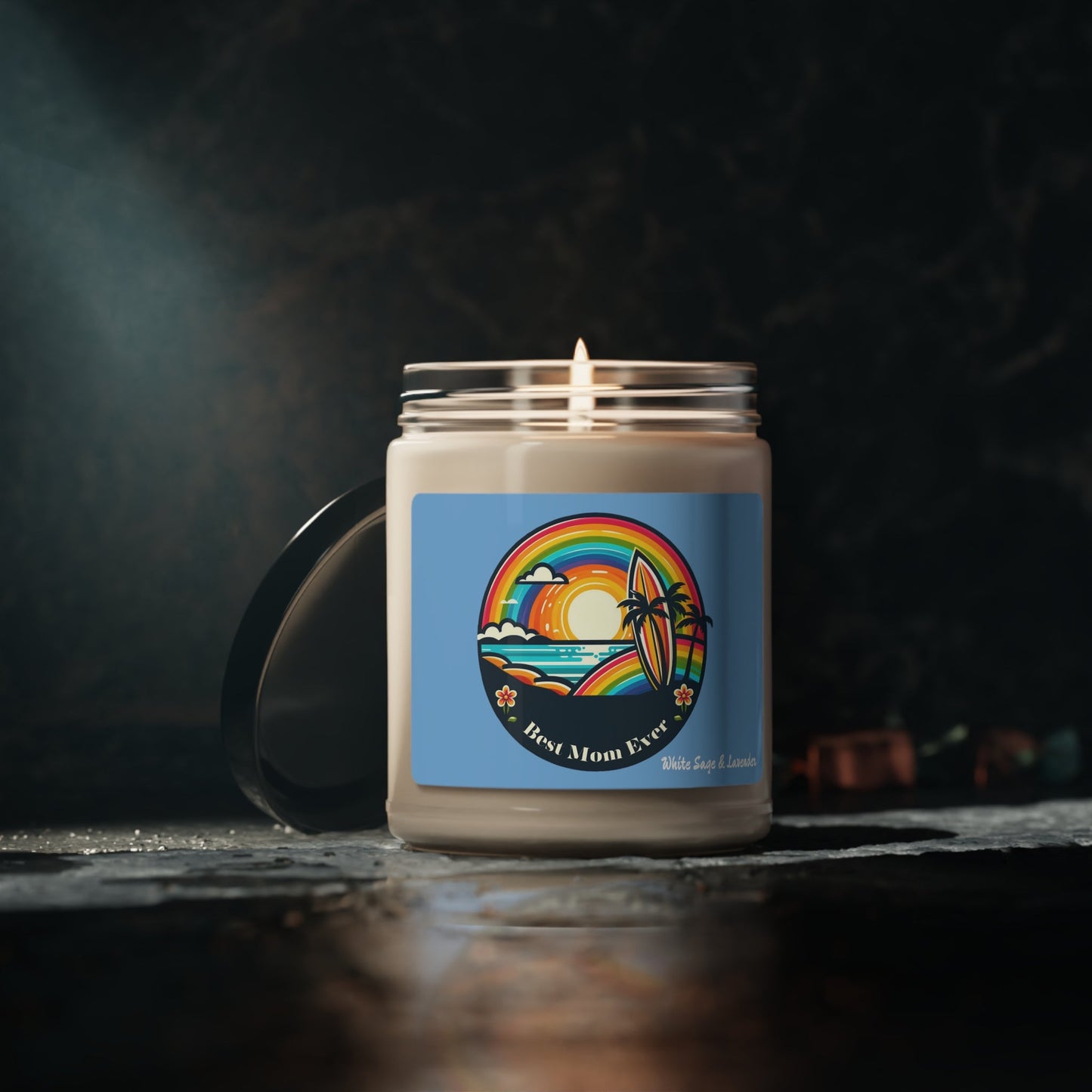 Best Mom Ever Rainbow Scented Candle, 9oz - O'ahu Surf Company