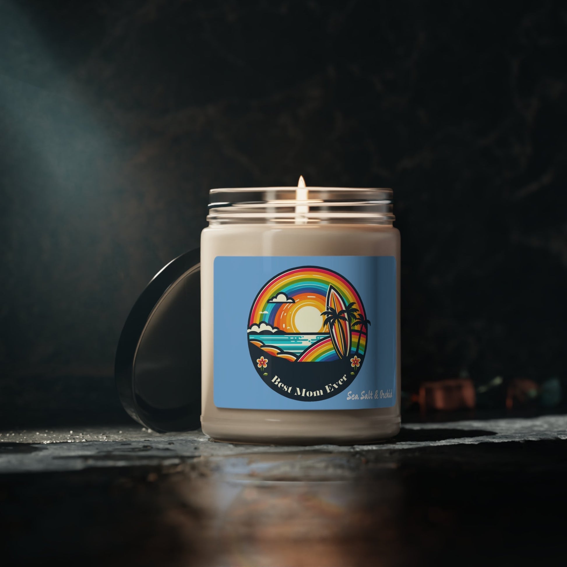 Best Mom Ever Rainbow Scented Candle, 9oz - O'ahu Surf Company