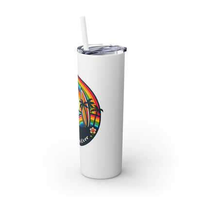 Best Mom Ever Skinny Tumbler Island Rainbow with Straw 20oz - O'ahu Surf Company