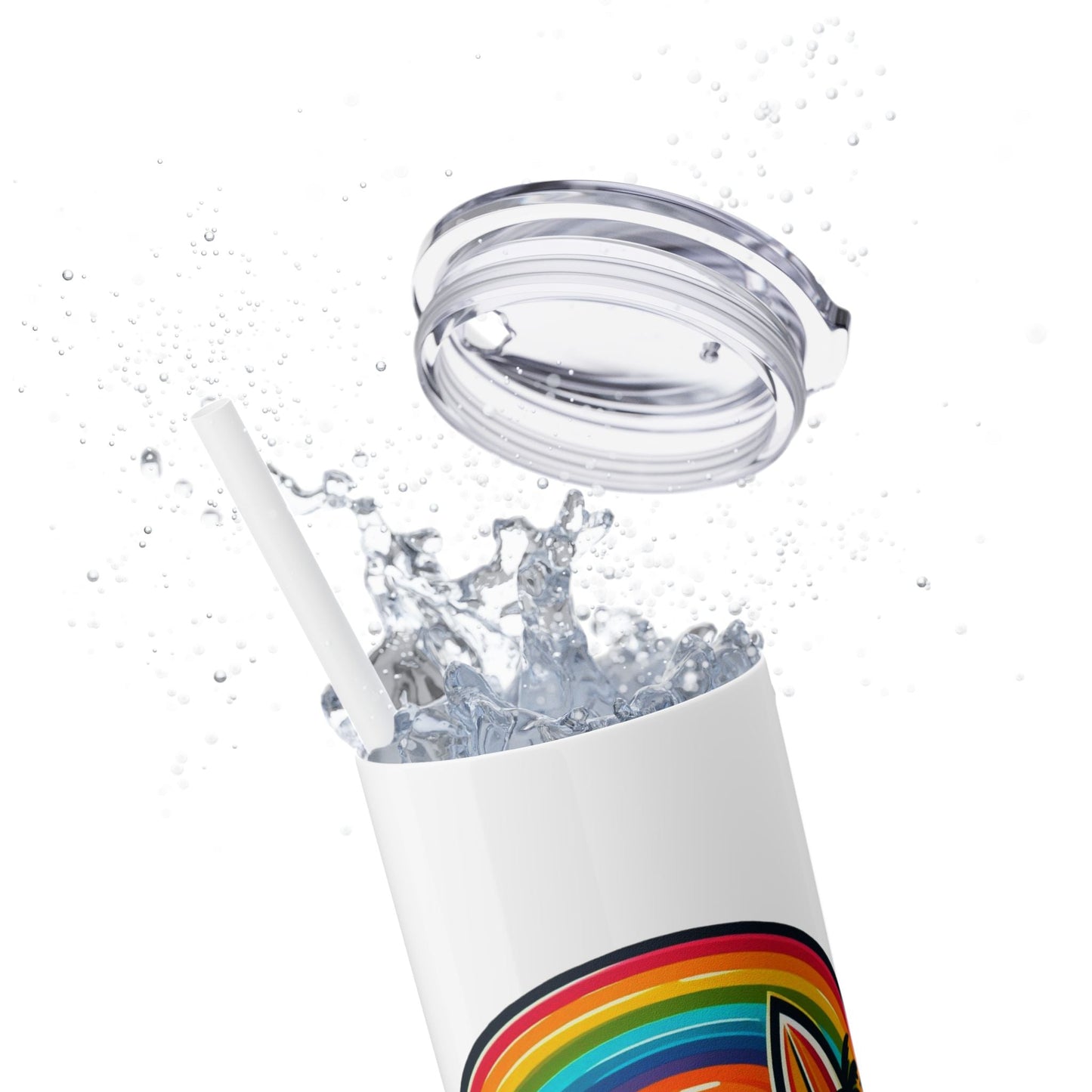 Best Mom Ever Skinny Tumbler Island Rainbow with Straw 20oz - O'ahu Surf Company