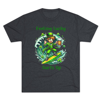 Feeling Lucky Surfs Up St. Paddy's Day T-shirt - O'ahu Surf Company