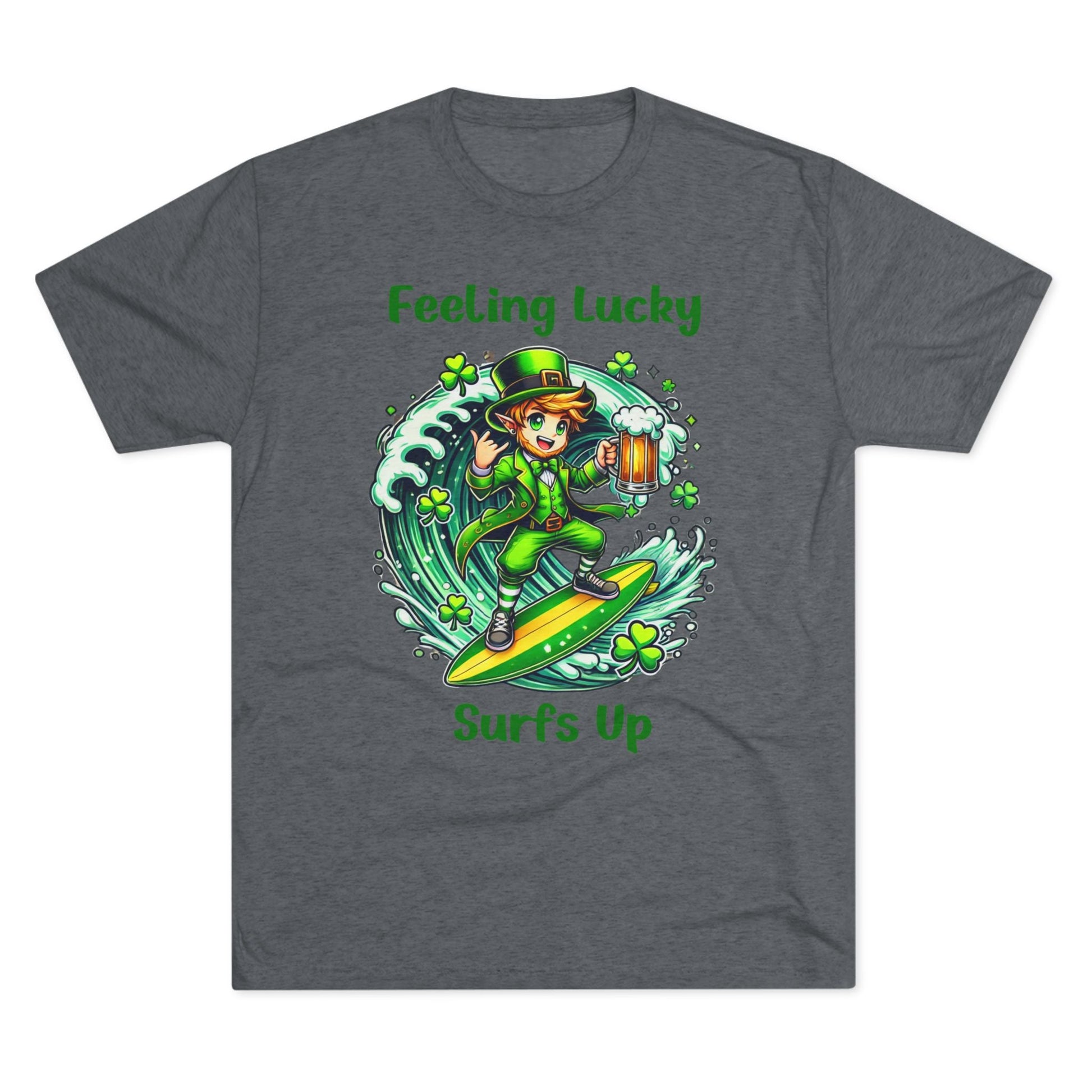 Feeling Lucky Surfs Up St. Paddy's Day T-shirt - O'ahu Surf Company