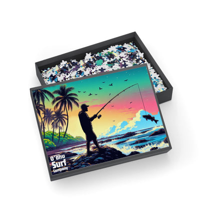 Fisherman Ocean Fishing Hawaii Island Puzzle (500, 1000-Piece) - O'ahu Surf Company