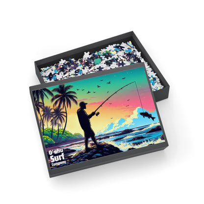 Fisherman Ocean Fishing Hawaii Island Puzzle (500, 1000-Piece) - O'ahu Surf Company