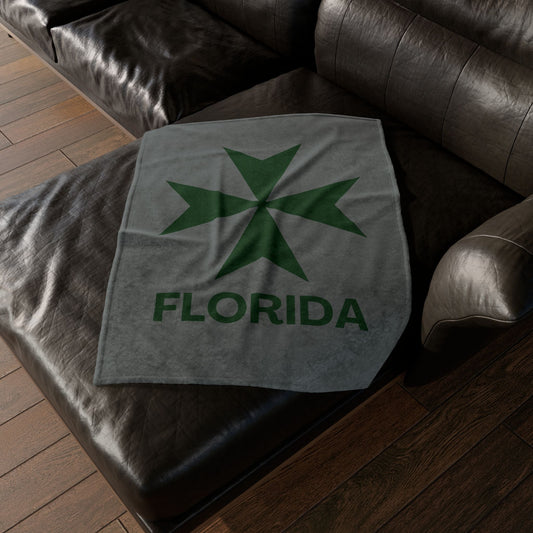 Florida cadre of The Military & Hospitaller Throw Blanket - O'ahu Surf Company