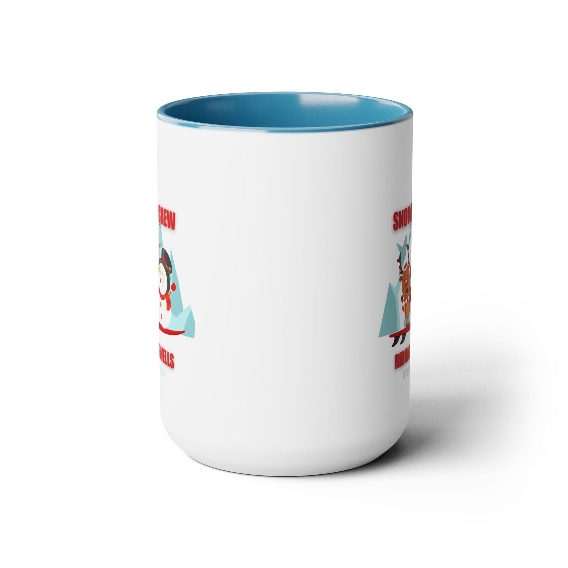 Fun Christmas Mug Featuring Snowman Crew - Two - Tone Coffee Mug - O'ahu Surf Company