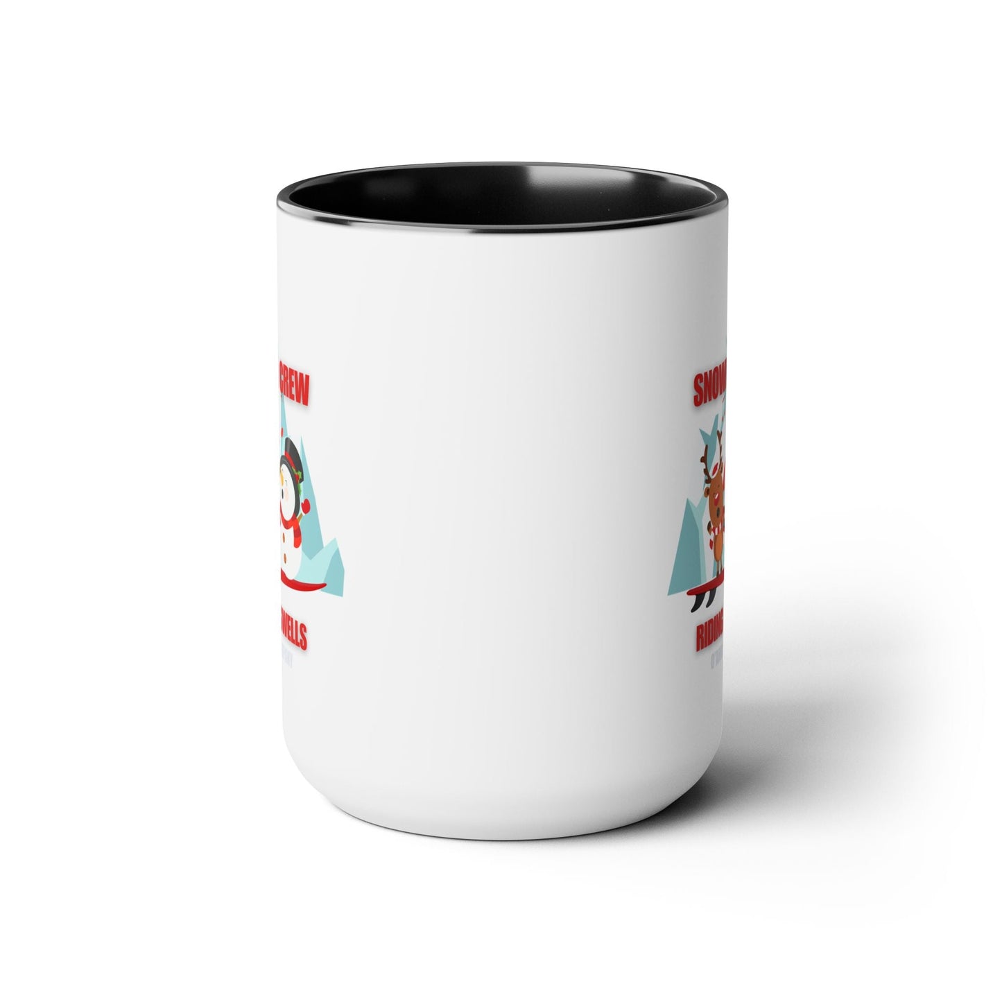 Fun Christmas Mug Featuring Snowman Crew - Two - Tone Coffee Mug - O'ahu Surf Company