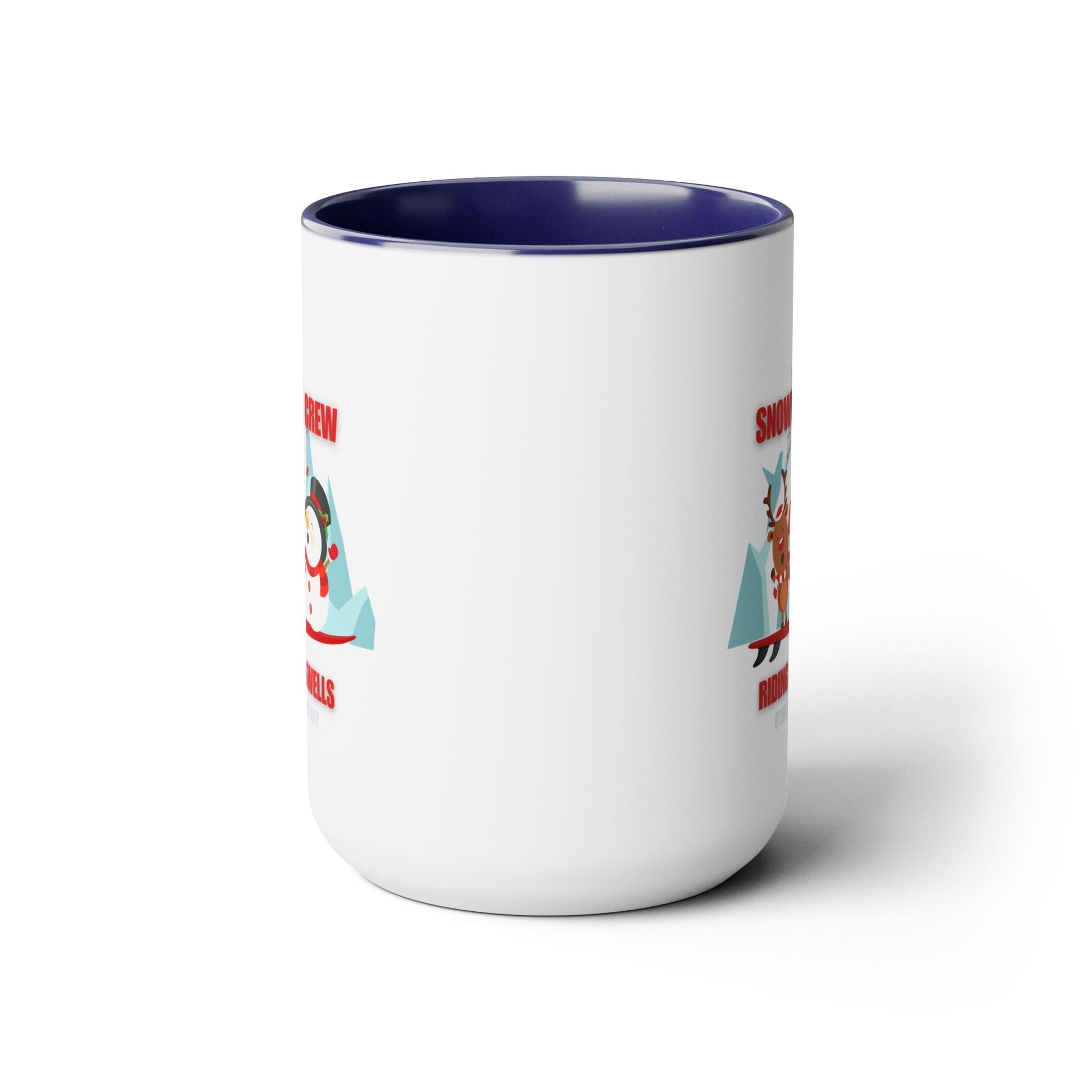 Fun Christmas Mug Featuring Snowman Crew - Two - Tone Coffee Mug - O'ahu Surf Company