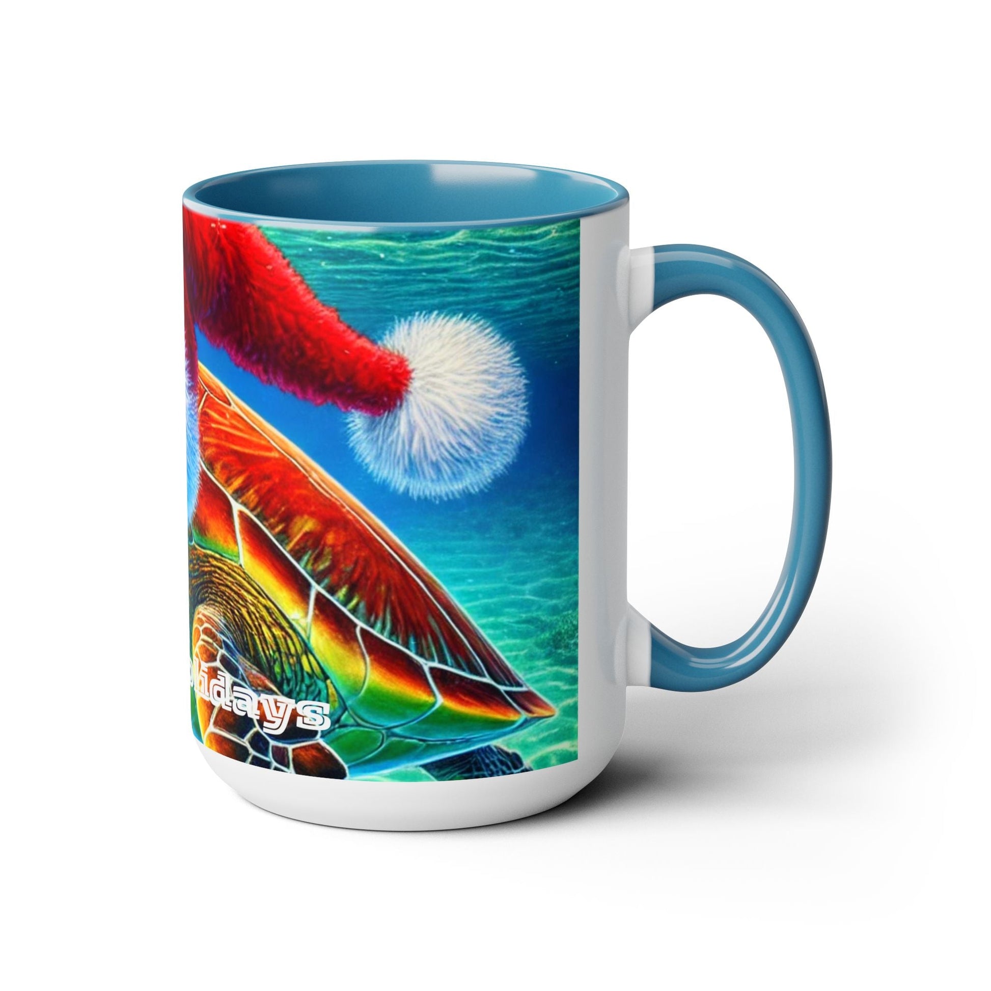 Happy Holidays Sea Turtle Christmas Coffee Mug - O'ahu Surf Company