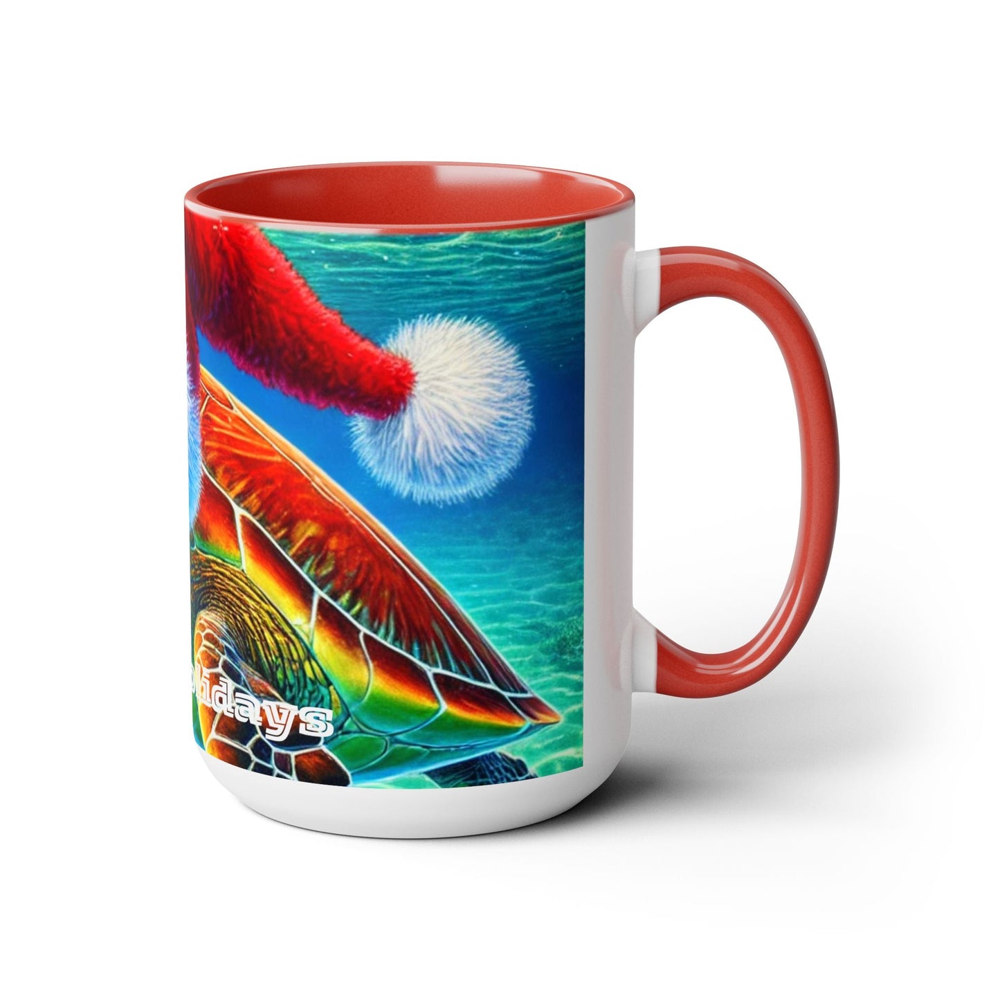 Happy Holidays Sea Turtle Christmas Coffee Mug - O'ahu Surf Company