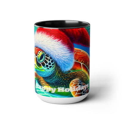 Happy Holidays Sea Turtle Christmas Coffee Mug - O'ahu Surf Company