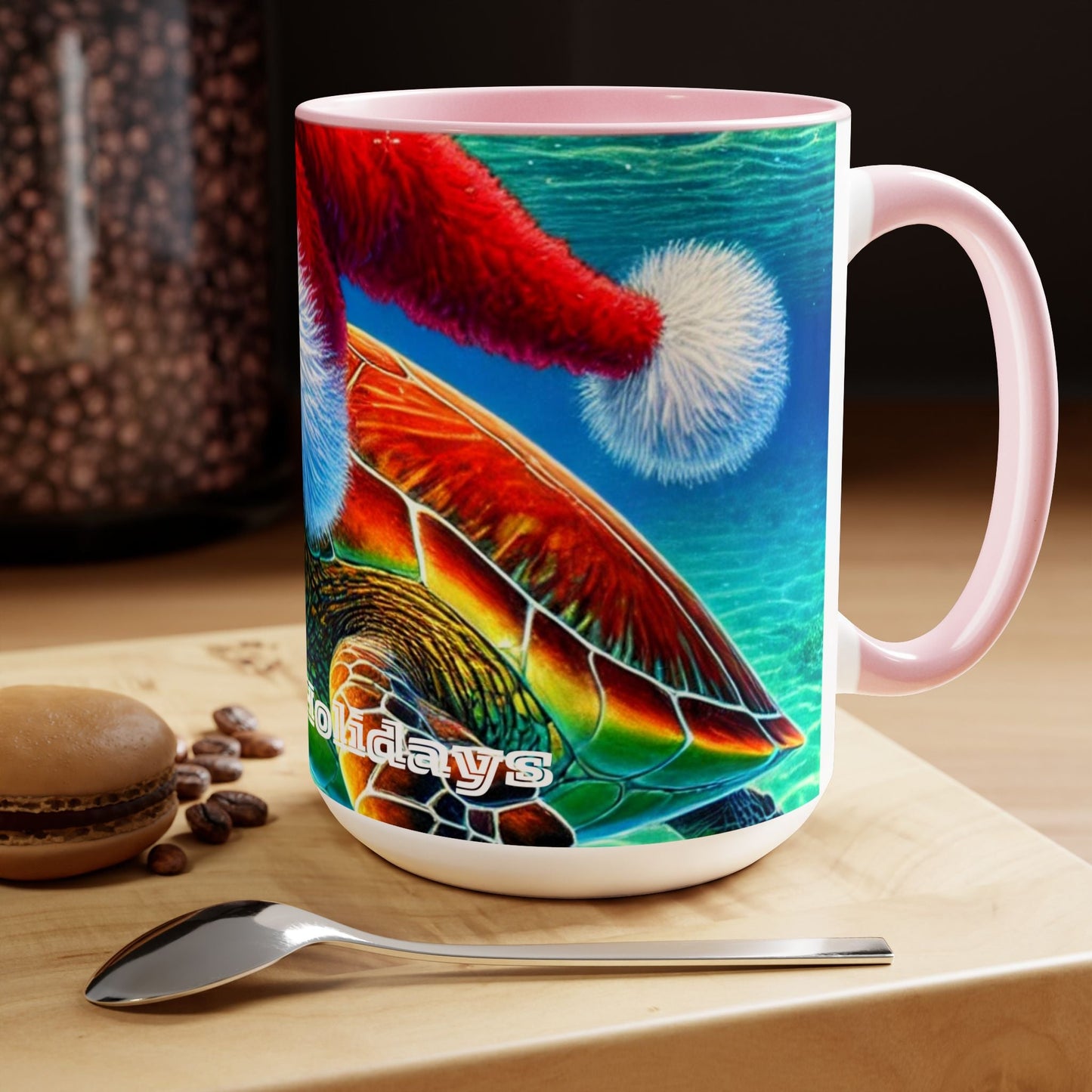 Happy Holidays Sea Turtle Christmas Coffee Mug - O'ahu Surf Company