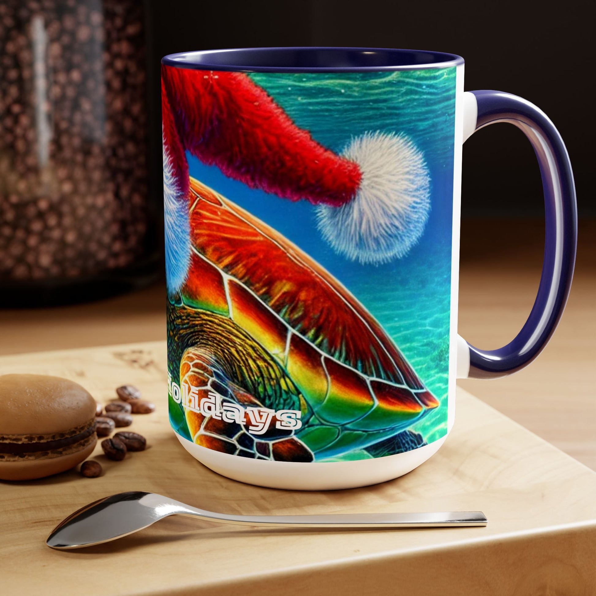 Happy Holidays Sea Turtle Christmas Coffee Mug - O'ahu Surf Company