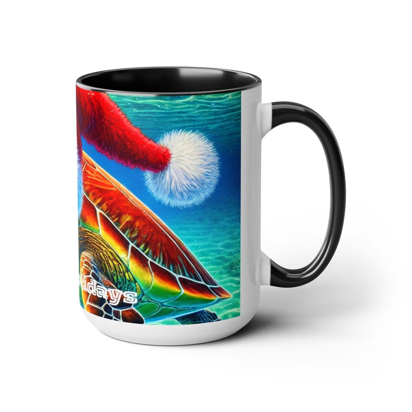 Happy Holidays Sea Turtle Christmas Coffee Mug - O'ahu Surf Company