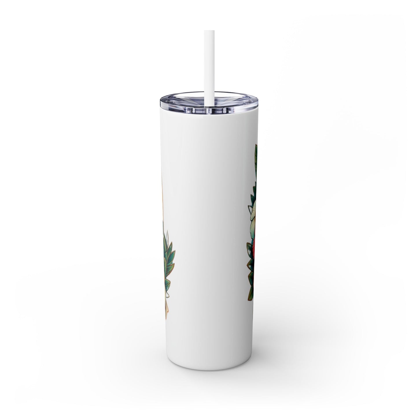 Happy Mother's Day Floral Island Skinny Tumbler with Straw 20oz - O'ahu Surf Company