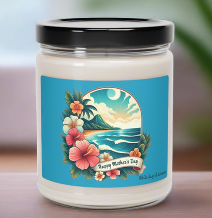 Happy Mother's Day Tropical Ocean Scented Candle, 9oz - O'ahu Surf Company