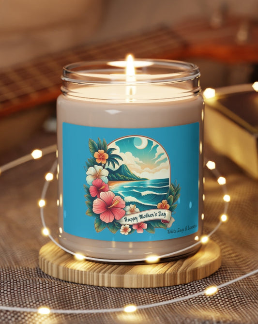 Happy Mother's Day Tropical Ocean Scented Candle, 9oz - O'ahu Surf Company