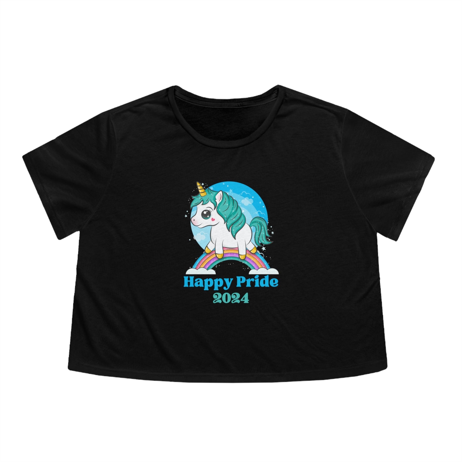 Happy Pride 2024 Flowy Cropped Tee - O'ahu Surf Company