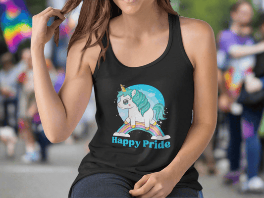 Happy Pride Rainbow Unicorn Women's Tank Top - O'ahu Surf Company