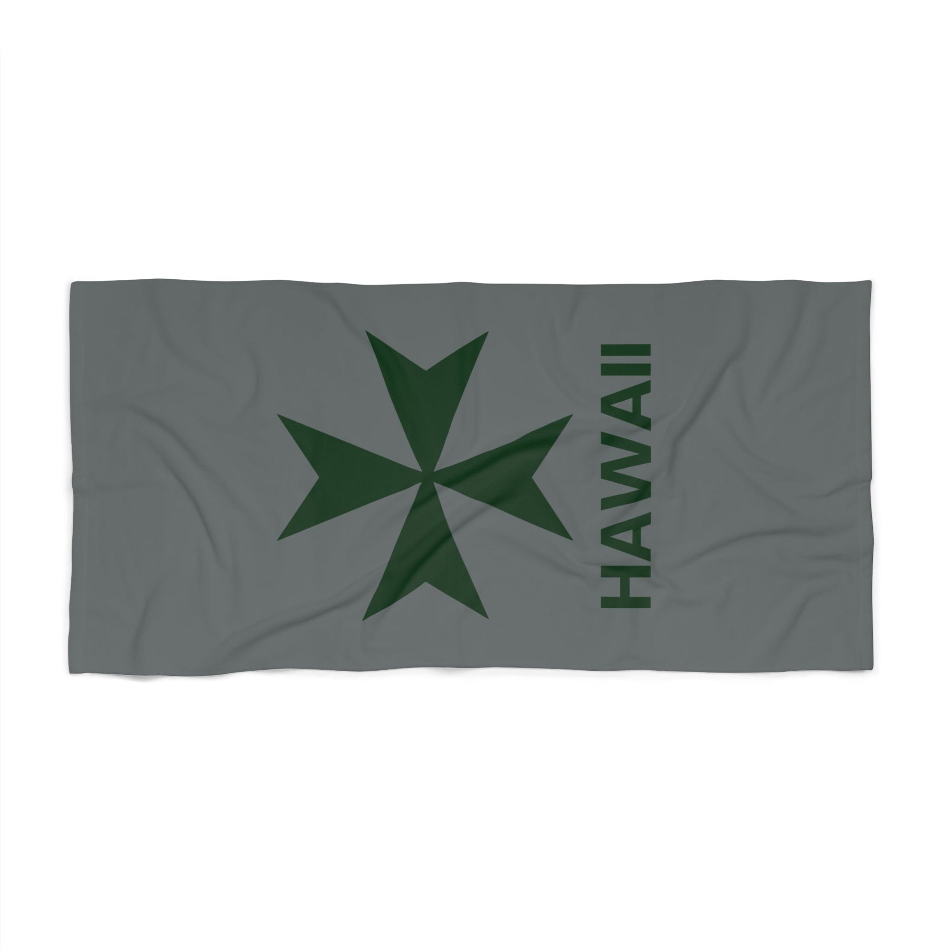 Hawaii cadre of The Military & Hospitaller Beach Towel - Dark Grey - O'ahu Surf Company