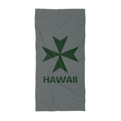 Hawaii cadre of The Military & Hospitaller Beach Towel - Dark Grey - O'ahu Surf Company