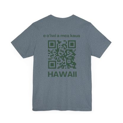 Hawaii cadre of The Military & Hospitaller T-Shirt - Large Green Cross Front and QR Back - O'ahu Surf Company