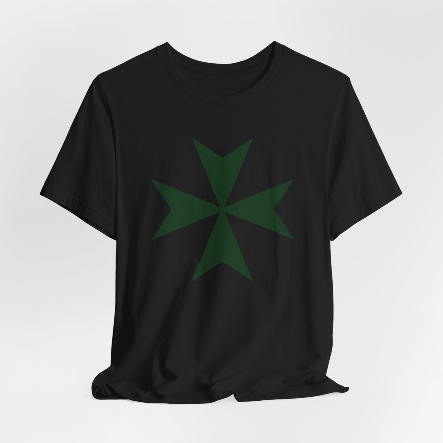 Hawaii cadre of The Military & Hospitaller T-Shirt - Large Green Cross Front and QR Back - O'ahu Surf Company