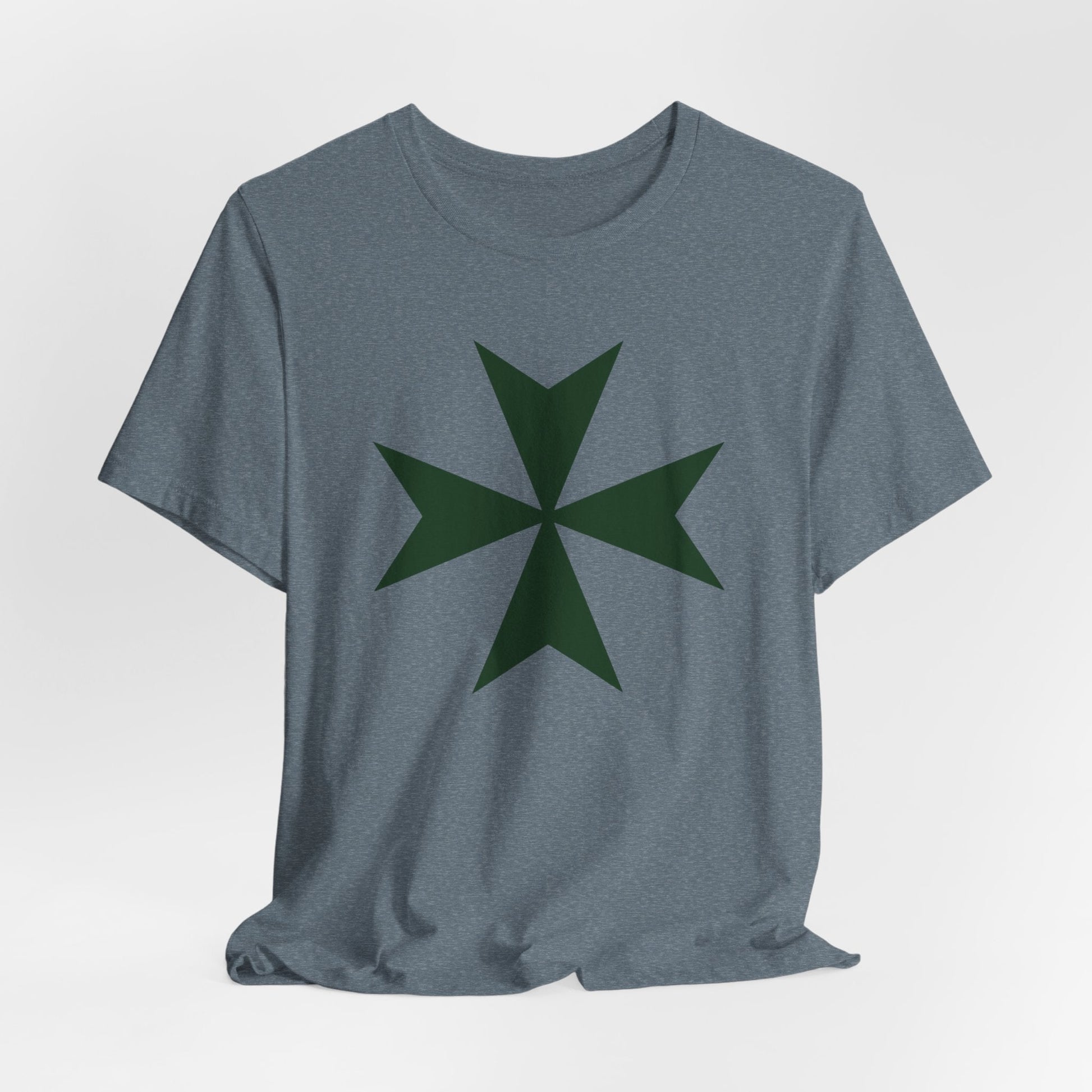 Hawaii cadre of The Military & Hospitaller T-Shirt - Large Green Cross Front and QR Back - O'ahu Surf Company