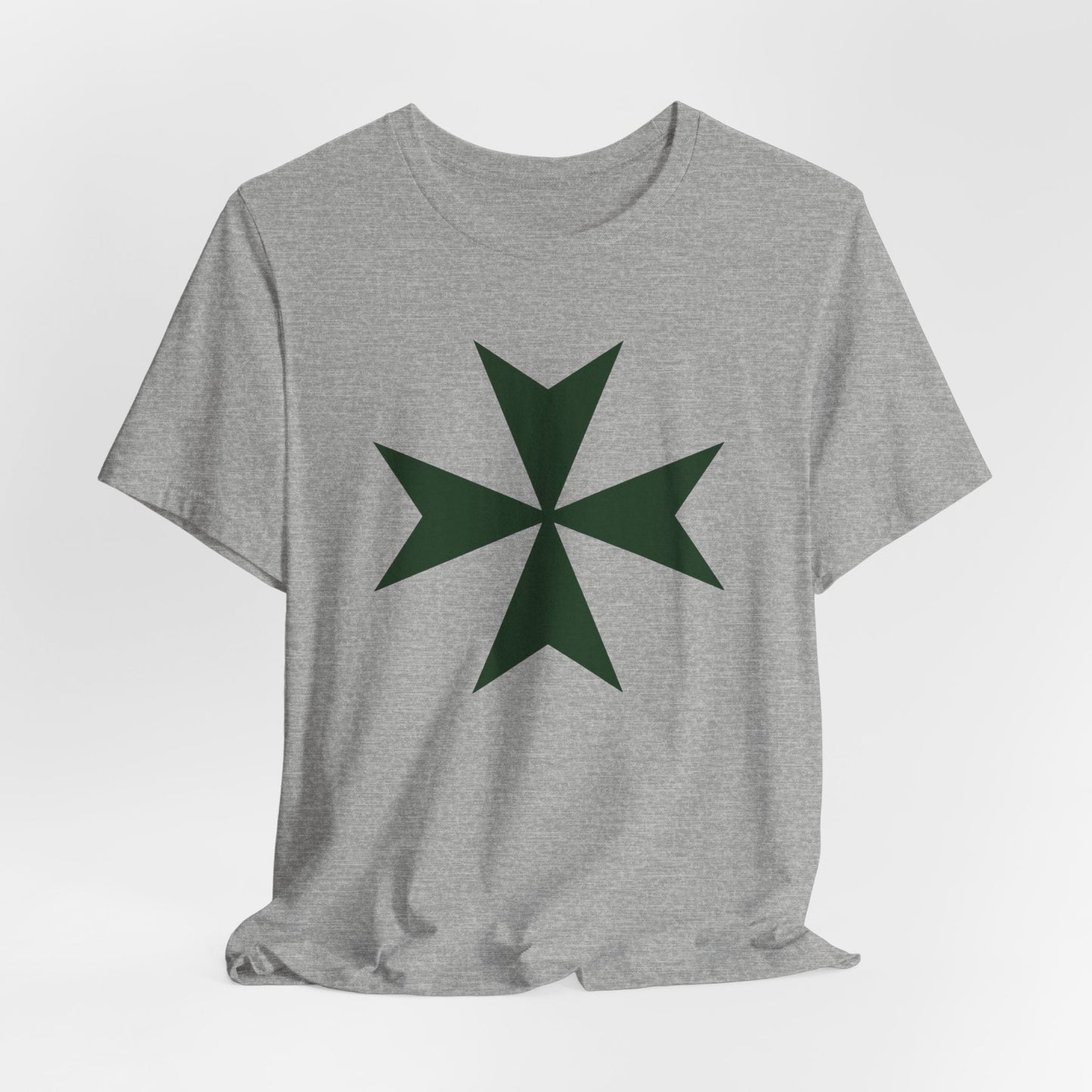 Hawaii cadre of The Military & Hospitaller T-Shirt - Large Green Cross Front and QR Back - O'ahu Surf Company