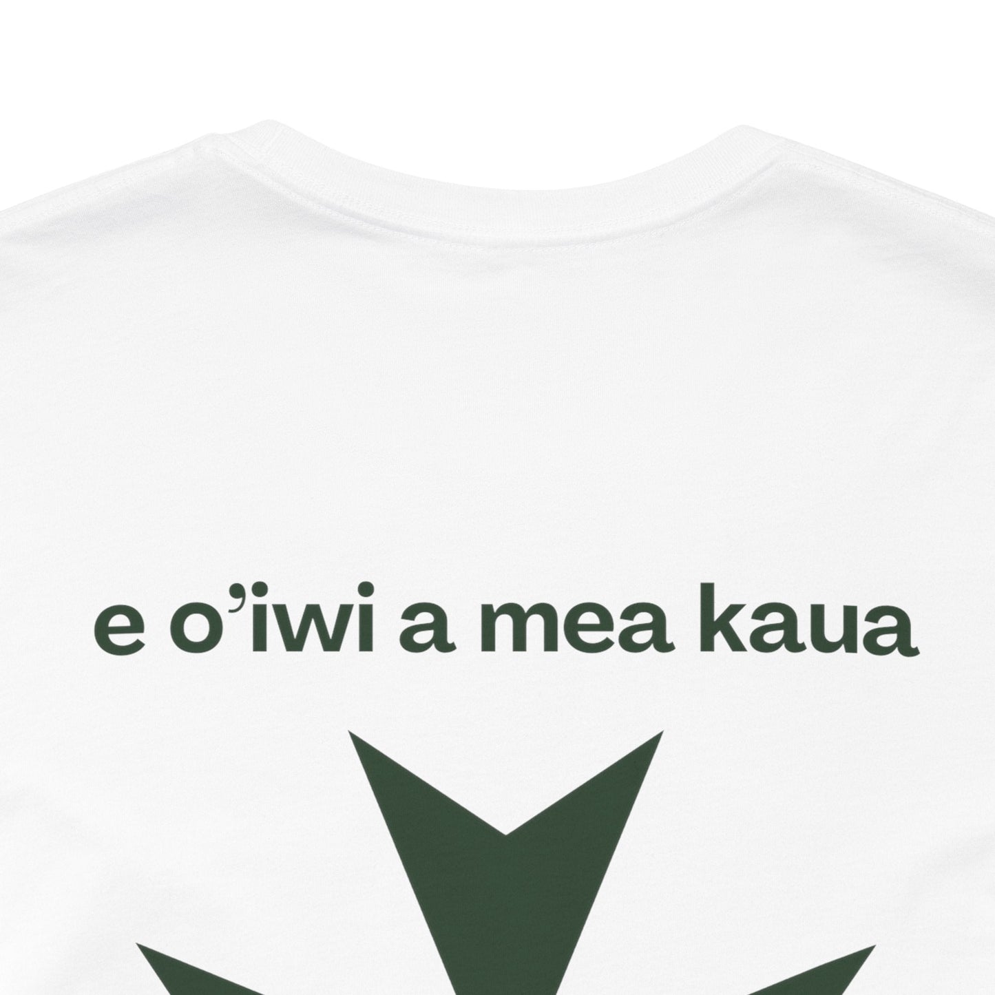 Hawaii cadre of The Military & Hospitaller T-Shirt - QR Front Green Cross Back - O'ahu Surf Company