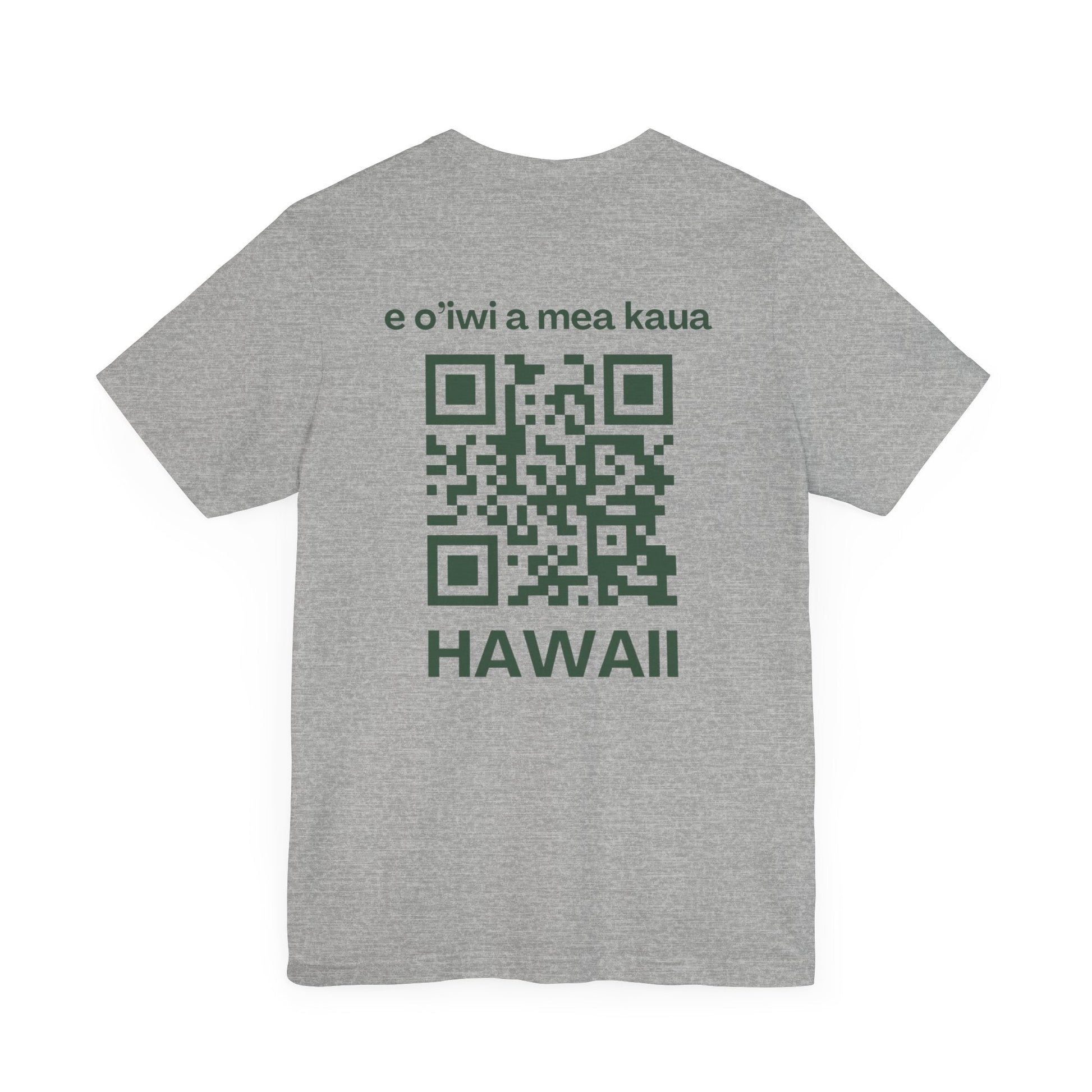 Hawaii cadre of The Military & Hospitaller T-Shirt - Small Green Cross Front and QR Back - O'ahu Surf Company