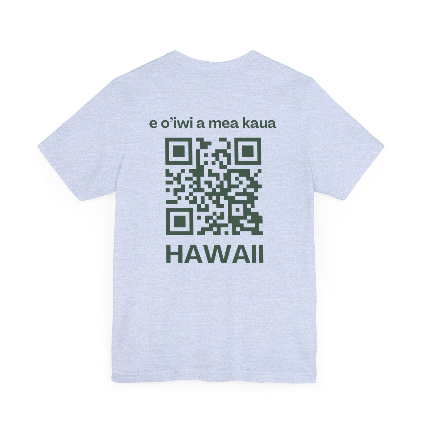 Hawaii cadre of The Military & Hospitaller T-Shirt - Small Green Cross Front and QR Back - O'ahu Surf Company