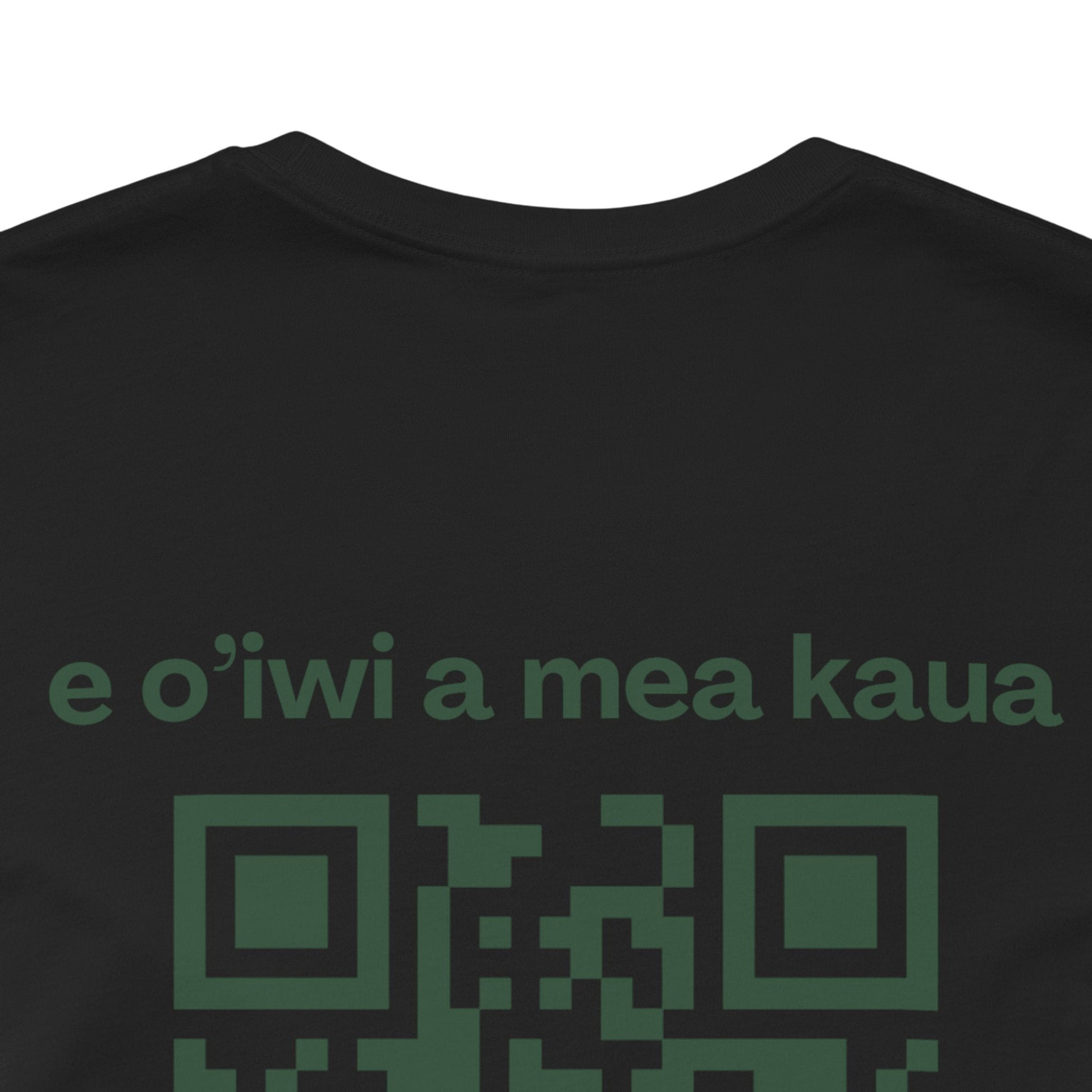 Hawaii cadre of The Military & Hospitaller T-Shirt - Small Green Cross Front and QR Back - O'ahu Surf Company