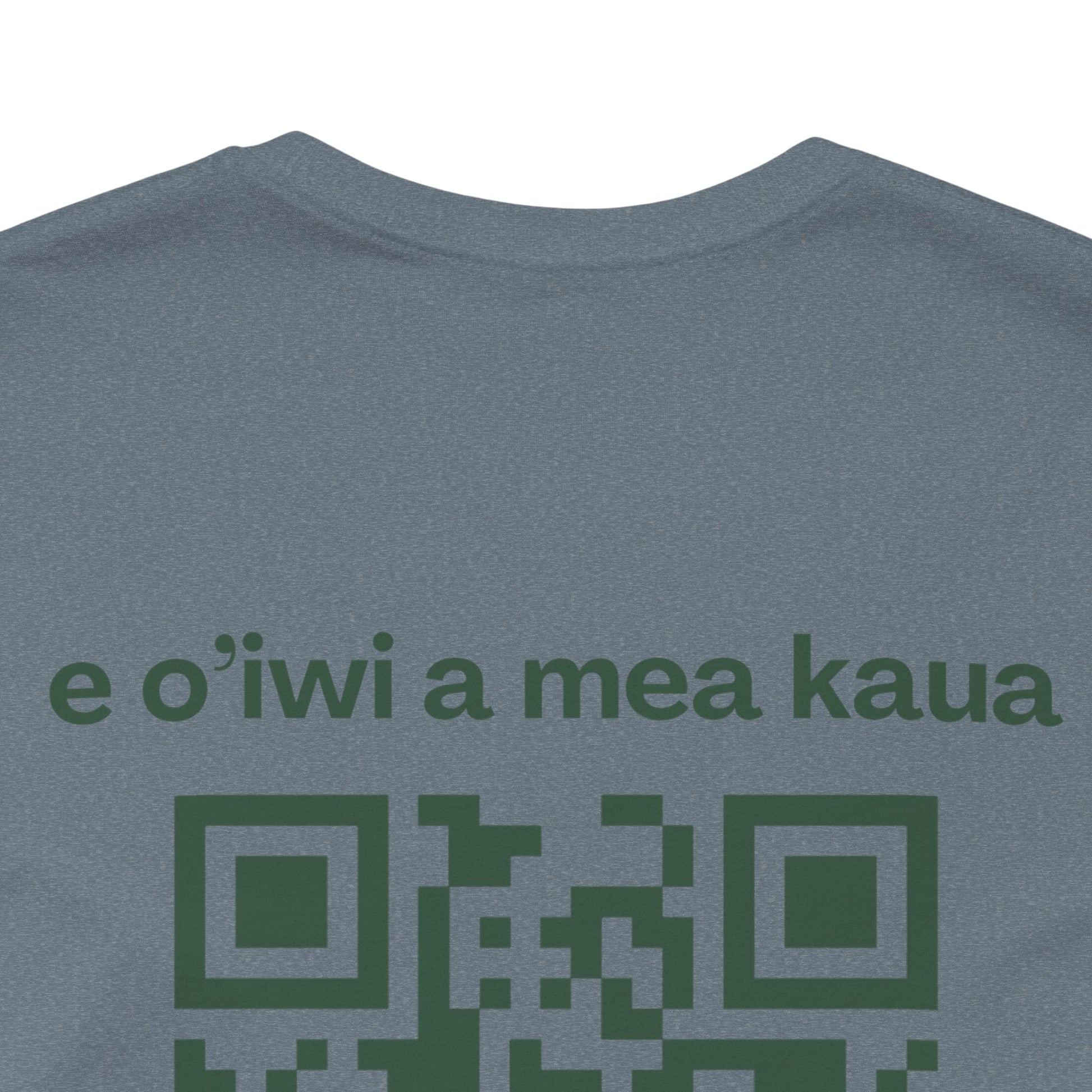 Hawaii cadre of The Military & Hospitaller T-Shirt - Small Green Cross Front and QR Back - O'ahu Surf Company